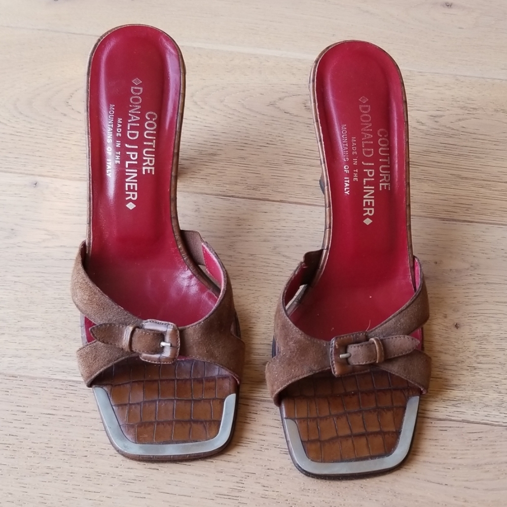 Couture Donald J Pliner Croc Sandal Heels